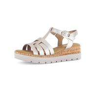 Gabor Damen Riemchensandalen, Frauen Sandalen,offene Schuhe,Strandschuhe,Sandaletten,Sommersandalen,bequem,flach,Puder (Gold),41 EU / 7.5 UK