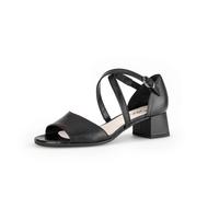 Riemchensandale GABOR "Riemchensandale Glattleder", Damen, Gr. 38,5, schwarz, Schuhe Riemchensandale (75219906-38,5) schwarz