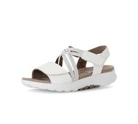 Gabor Damen Sandaletten, Frauen Sandalen,Freizeitschuhe,offene Schuhe,Strandschuhe,Sommersandalen,bequem,flach,Weiss (Micro),38.5 EU / 5.5 UK