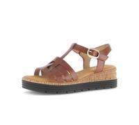 Riemchensandale GABOR "Riemchensandale Glattleder", Damen, Gr. 42, beige, Schuhe Riemchensandale (97972508-42) beige