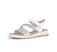Riemchensandale GABOR "Riemchensandale Materialmix Leder", Damen, Gr. 35, silber, Schuhe Riemchensandale (79574056-35) silber