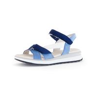 Riemchensandale GABOR "Riemchensandale Materialmix Leder", Damen, Gr. 41, blau, Schuhe Riemchensandale (56095639-41)