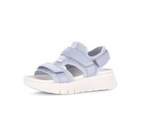 Riemchensandale GABOR "Riemchensandale Materialmix Leder/Lederimitat", Damen, Gr. 40, blau, Schuhe Riemchensandale (46687444-40) blau
