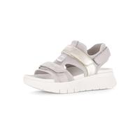 Riemchensandale GABOR "Riemchensandale Materialmix Leder/Lederimitat", Damen, Gr. 43, beige, Schuhe Riemchensandale (69439127-43) beige