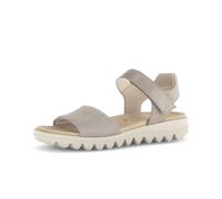 Riemchensandale GABOR "Riemchensandale Rauleder", Damen, Gr. 39, grau, Schuhe Riemchensandale (49497105-39)