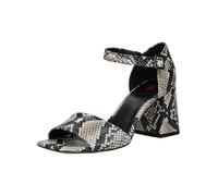 Riemchensandale HÖGL "Högl Sandalen Leder", Damen, Gr. 39, schwarz (schwarz, beige), Leder, Schuhe Riemchensandale (93287606-39)