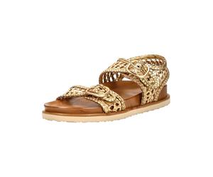 Riemchensandale INUOVO "INUOVO Sandalen Leder", Damen, Gr. 40, gold, Leder, Schuhe Riemchensandale (55544235-40) gold