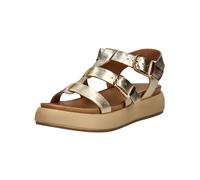 Riemchensandale INUOVO "INUOVO Sandalen Leder", Damen, Gr. 40, gold, Leder, Schuhe Riemchensandale (82110411-40)