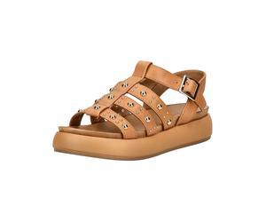 Riemchensandale INUOVO "INUOVO Sandalen Leder", Damen, Gr. 41, braun (nut), Leder, Schuhe Riemchensandale (79102537-41) nut