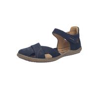 Riemchensandale JOSEF SEIBEL "Josef Seibel Barfußschuhe Sandalen Leder", Damen, Gr. 37, ozean, Leder, Schuhe Riemchensandale (40054001-37) ozean