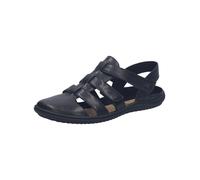 Riemchensandale JOSEF SEIBEL "Josef Seibel Barfußschuhe Sandalen Leder", Damen, Gr. 38, schwarz, Leder, Schuhe Riemchensandale (61847427-38) schwarz