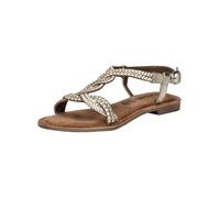 Riemchensandale LAZAMANI "Lazamani Sandalen Leder", Damen, Gr. 38, gold, Leder, Schuhe Riemchensandale (26939337-38) gold