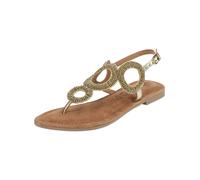 Lazamani Sandalen 33761 – Leder-Zehensandalen, Gold, Damen, Größe 40