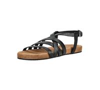 Riemchensandale LAZAMANI "Lazamani Sandalen Leder/Textil", Damen, Gr. 38, schwarz, Leder, Textil, Schuhe Riemchensandale (65758723-38) schwarz