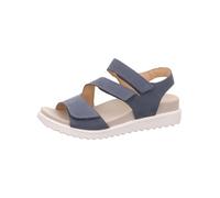 Riemchensandale LEGERO "Legero Sandalen Leder", Damen, Gr. 40, grau, blau, Leder, Schuhe Riemchensandale (52939051-40)
