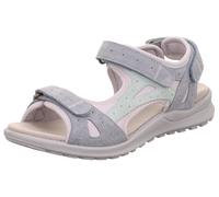 Riemchensandale LEGERO "Siris", Damen, Gr. 40, blau (hellblau), Nubukleder, Schuhe Riemchensandale, Sommerschuh, Sandalette, Keilabsatz, in toller Farbkombi (32014145-40) hellblau