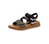 Riemchensandale MARCO TOZZI "Marco Tozzi Sandalen Lederimitat/Textil", Damen, Gr. 40, schwarz, Lederimitat, Textil, Schuhe Riemchensandale (50577328-40) schwarz