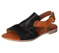 Riemchensandale MUSTANG SHOES, Damen, Gr. 36, braun (schwarz, braun), Lederimitat, Schuhe Riemchensandale, Sommerschuh, Sandalette, Blockabsatz, mit Klettverschluss (31131707-36)