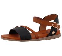 Riemchensandale MUSTANG SHOES "Eireen", Damen, Gr. 40, braun (schwarz), Lederimitat, Schuhe Riemchensandale, Sandalette, Sommerschuh mit logogeprägter Niete (42569417-40) schwarz