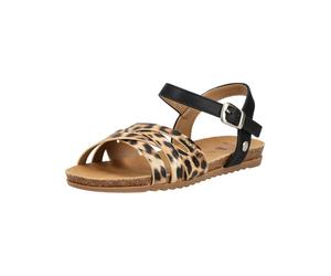Riemchensandale MUSTANG SHOES "Mustang Shoes Sandalen Lederimitat", Damen, Gr. 40, braun (leopard), Lederimitat, Schuhe Riemchensandale (52521957-40) leopard