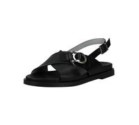 Riemchensandale NERO GIARDINI "Nero Giardini Sandalen Leder", Damen, Gr. 38, schwarz, Leder, Schuhe Riemchensandale (73388443-38) schwarz