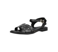 Riemchensandale OH MY SANDALS "Oh My Sandals Sandalen Leder", Damen, Gr. 38, schwarz, Leder, Schuhe Riemchensandale (36999511-38) schwarz