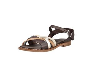 Riemchensandale OH MY SANDALS "Oh My Sandals Sandalen Leder", Damen, Gr. 40, braun (marone), Leder, Schuhe Riemchensandale (59439347-40) marone