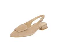 Riemchensandale PAUL GREEN "Paul Green Ballerinas Veloursleder", Damen, Gr. 37,5, braun (hellbraun), Veloursleder, Schuhe Riemchensandale (61369717-37,5) hellbraun