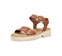 Riemchensandale PAUL GREEN "Paul Green Sandalen Glattleder", Damen, Gr. 37,5, cognac, Glattleder, Schuhe Riemchensandale (88495566-37,5)