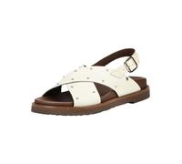 Riemchensandale PIKOLINOS "PIKOLINOS Sandalen Leder", Damen, Gr. 38, weiß, braun, Leder, Schuhe Riemchensandale (36937031-38) weiß, braun
