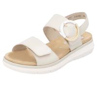 Riemchensandale REMONTE, Damen, Gr. 37, beige (creme), Leder, unifarben, Schuhe Riemchensandale, Sandale, Bequemschuh, Sommerschuh mit praktischen Klettverschlüssen, Topseller (39310027-37)
