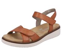 Riemchensandale REMONTE, Damen, Gr. 42, nuss, Leder, unifarben, Schuhe Riemchensandale, Plateau, Sommerschuh, Sandalette mit Lite ´n Soft Ausstattung (35918765-42) nuss
