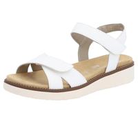 Riemchensandale REMONTE, Damen, Gr. 45, weiß, Leder, unifarben, Schuhe Riemchensandale, Plateau, Sommerschuh, Sandalette mit Lite ´n Soft Ausstattung (78592967-45) weiß