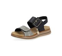 Remonte Dorndorf Riemchensandalen D1J53 Damen lose Einlage Glattleder schwarz-crema 38