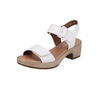 Remonte Damen Riemchensandalen D0N52 Glattleder Weiß flach Größe 39
