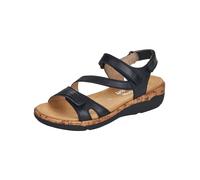Riemchensandale REMONTE "Remonte Sandalen Leder", Damen, Gr. 37, schwarz, Leder, Schuhe Riemchensandale (91263264-37) schwarz