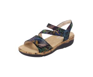 Riemchensandale REMONTE "Remonte Sandalen Leder", Damen, Gr. 39, schwarz, Leder, Schuhe Riemchensandale (87509559-39) schwarz