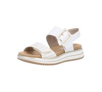 Riemchensandale REMONTE "Remonte Sandalen Leder", Damen, Gr. 43, weiß, gold, Leder, Schuhe Riemchensandale (78153248-43) weiß, gold