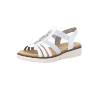 Riemchensandale REMONTE "Remonte Sandalen Lederimitat", Damen, Gr. 44, weiß, Lederimitat, Schuhe Riemchensandale (88875546-44) weiß