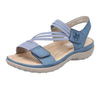 Rieker Sandalen 64870 Damen Klassische Lederimitat Blau/Weiß Größe 36