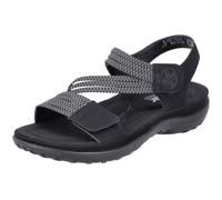 FSK Damen Sandalen schwarz/schwarz-weiss - Gr. - 36