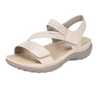Riemchensandale RIEKER, Damen, Gr. 37, beige, Nubuklederimitat, Schuhe Riemchensandale, Sommerschuh, Sandalette, Keilabsatz, mit Gummizügen, Topseller (98215856-37)