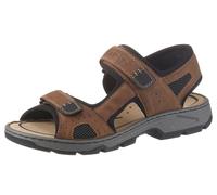 Riemchensandale RIEKER, Herren, Gr. 43, braun, Lederimitat, Textil, Schuhe Riemchensandale, Sommerschuh, Klettschuh, Outdoorschuh, in Trekking-Optik (31172048-43) braun