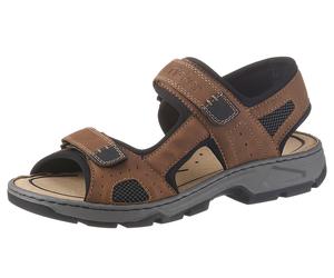 Riemchensandale RIEKER, Herren, Gr. 43, braun, Lederimitat, Textil, Schuhe Riemchensandale, Sommerschuh, Klettschuh, Outdoorschuh, in Trekking-Optik (31172048-43) braun