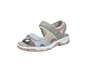 Riemchensandale RIEKER "Rieker Sandalen Textil", Damen, Gr. 41, beige, Textil, Schuhe Riemchensandale (12403918-41) beige