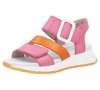 Riemchensandale RIEKER SPORT, Damen, Gr. 41, pink (pink, orange), Leder, Schuhe Riemchensandale, Sommerschuh, Klettschuh, Outdoorsandale mit weichem Fußbett (24999851-41) pink, orange