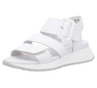 Riemchensandale RIEKER SPORT, Damen, Gr. 42, weiß, Leder, unifarben, Schuhe Riemchensandale, Sommerschuh, Klettschuh, Outdoorsandale mit weichem Fußbett (28704815-42)