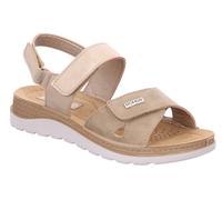 Riemchensandale ROHDE "BAVIERA", Damen, Gr. 36, beige (hellbeige), Lederimitat, Schuhe, Sommerschuh, Klettschuh, Keilabsatz, Sandale mit Softfußbett (60280253-36) hellbeige