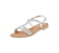 Riemchensandale SCAPA "scapa Sandalen Lederimitat", Damen, Gr. 37, silber, Lederimitat, Schuhe Riemchensandale (91723610-37)