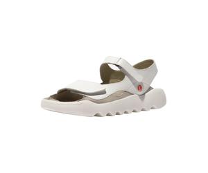 Riemchensandale SOFTINOS "softinos Sandalen Leder", Damen, Gr. 37, weiß, Leder, Schuhe Riemchensandale (40463530-37) weiß